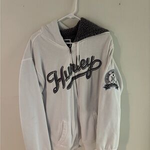 Hurley Jacket in White with Black Details